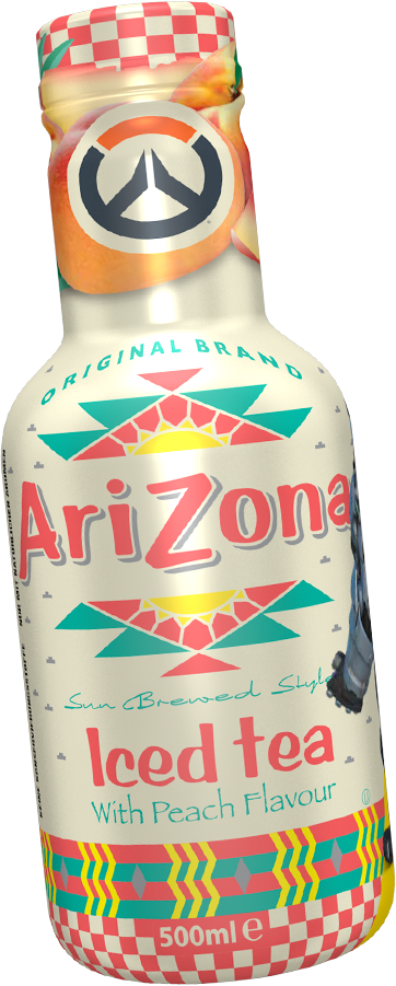 Arizona Iced tea peach flavor bottle